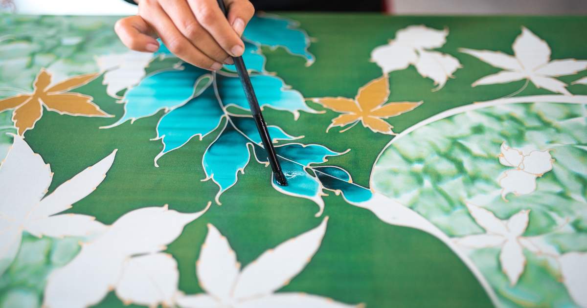 【アジアンアート】バティック(ろうけつ染め )絵画(桃色)マレーシア購入 新品 アジアンアート】バティック(ろうけつ染め )絵画(桃色